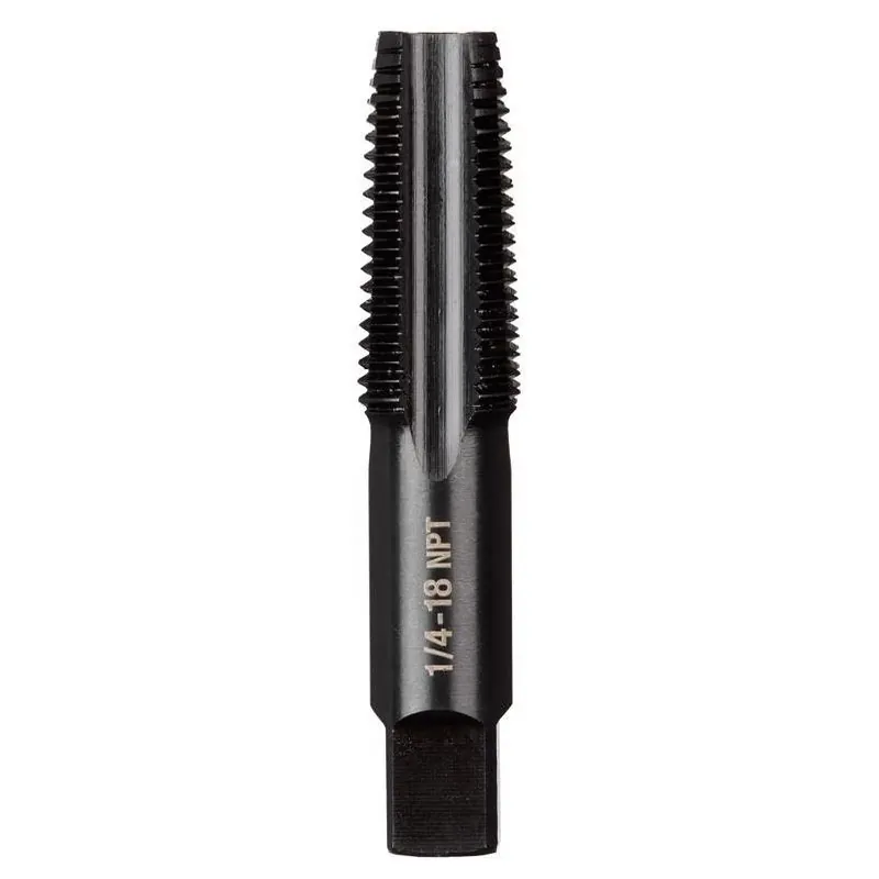 Milwaukee SAE Straight Taper Tap 1/4‑18 NPT – High Carbon Steel