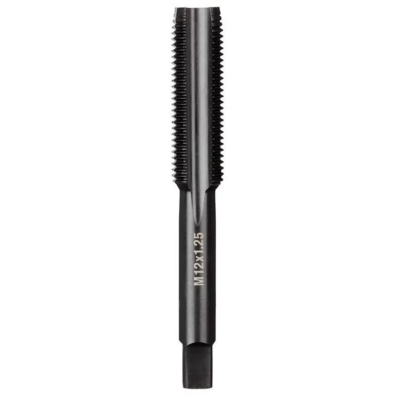 Milwaukee M12 × 1.25 Metric Straight Plug Tap – High‑Carbon Steel, 1‑Piece