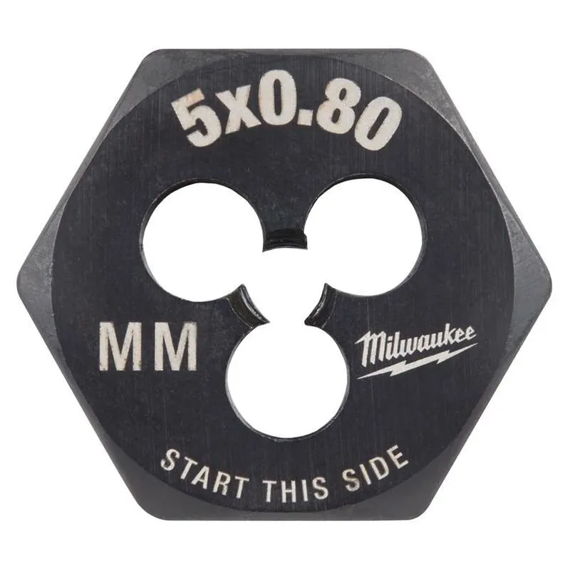Milwaukee M5 × 0.8 High‑Carbon Steel Hexagonal Die – 1 Piece