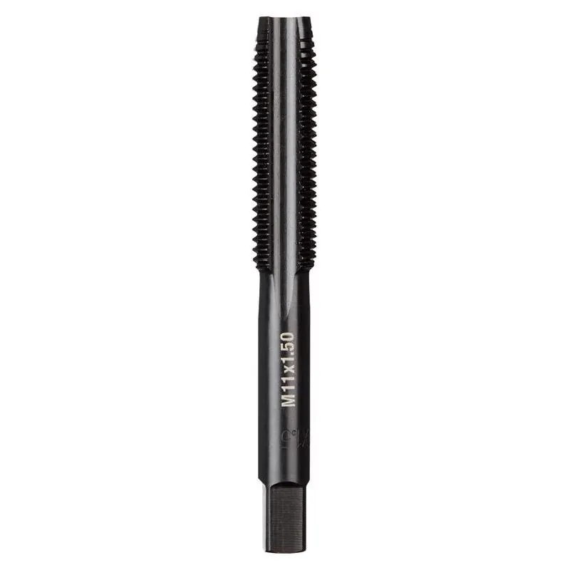 Milwaukee M11×1.5 Metric Straight Plug Tap – High‑Carbon Steel, Black Oxide, 1‑Piece