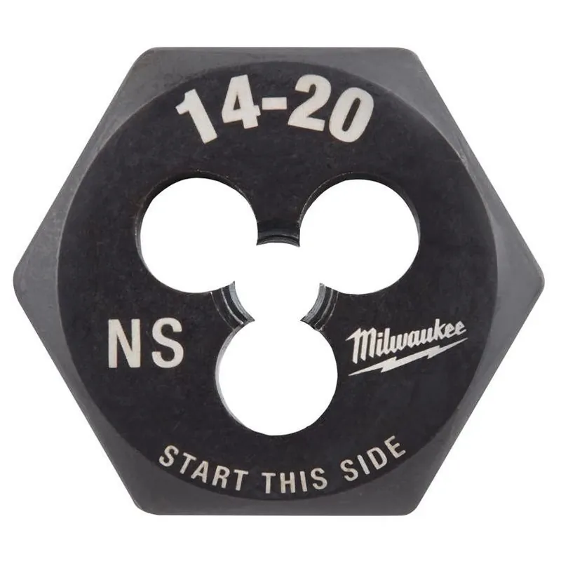 Milwaukee SAE Hexagonal Die 14-20 NS – High Carbon Steel, 1 Piece