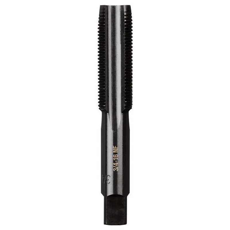 Milwaukee 3/4-16 NF Straight Plug Tap – High Carbon Steel, Black Oxide Finish (1 Pc)