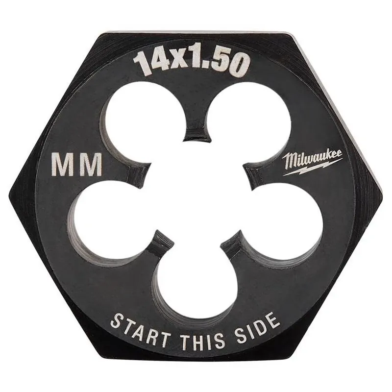 Milwaukee M14‑1.5 Metric Hexagonal Die – High‑Carbon Steel, 1‑Piece