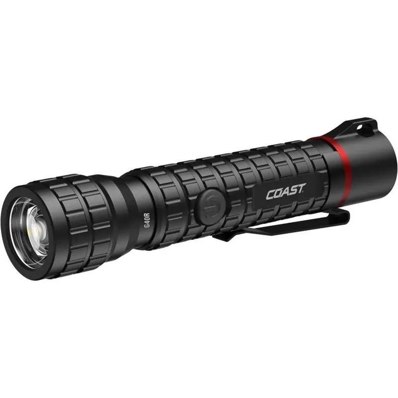 Coast 1000‑Lumen Rechargeable LED Flashlight – Black, Waterproof & Impact‑Resistant