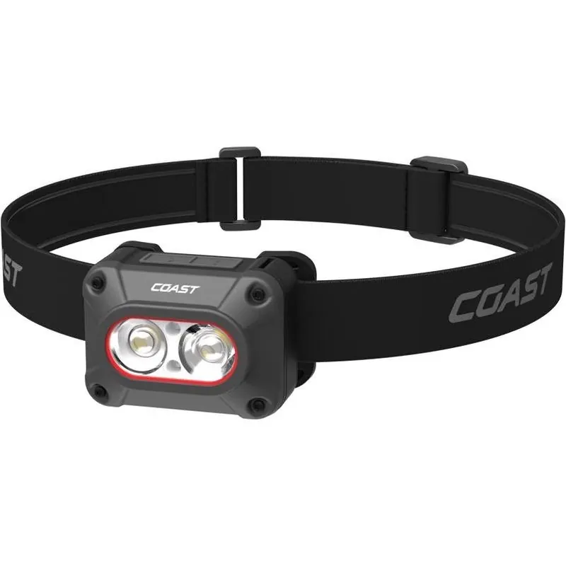 Coast FLX10R Rechargeable LED Headlamp – 1000‑Lumen, Black/Gray, Waterproof