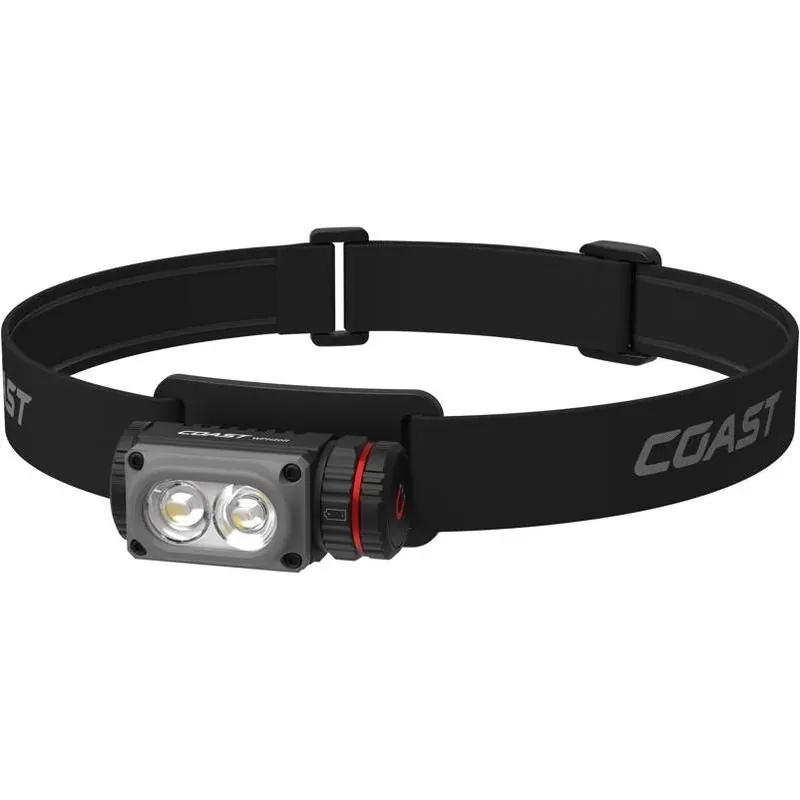 Coast WPH20R 2000-Lumen Rechargeable LED Headlamp – Black/Gray
