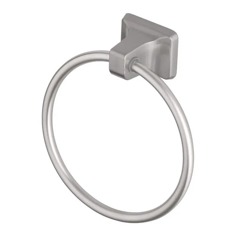 OakBrook Brushed Nickel Die‑Cast Zinc Towel Ring – 5 lb Capacity Bathroom Hardware