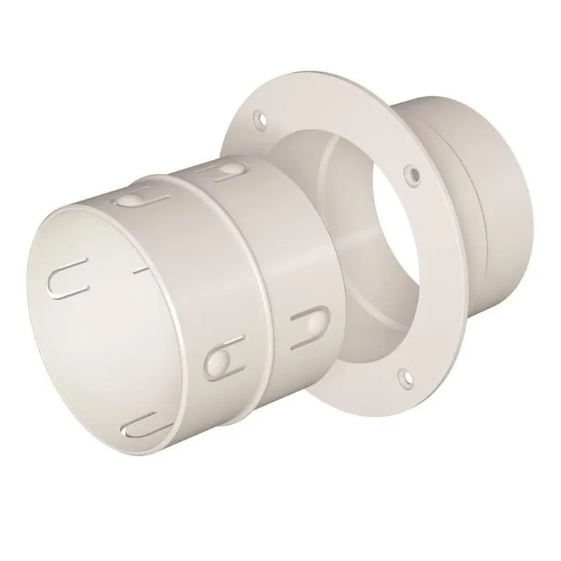 Deflect-O EZ Dock 4‑Inch White Plastic Dryer Clean‑Out Adapter