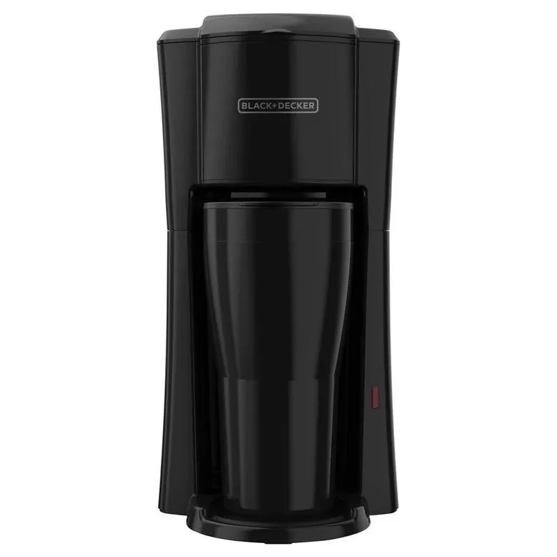 Black+Decker 16‑Ounce Single‑Serve Coffee Maker – Black, Keep‑Warm & Auto Shut‑Off