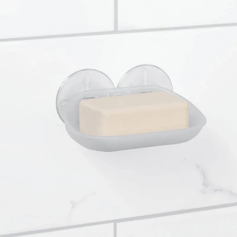 Frosted Finish Suction Soap Dish - 5-3/4 In. W X 3.88 In. D