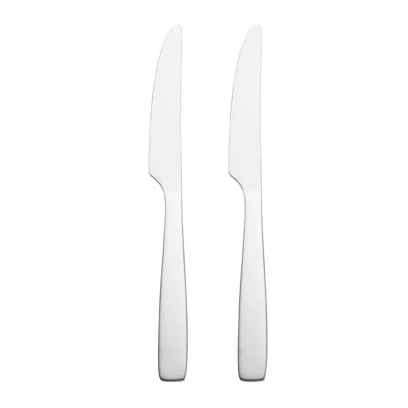 Hampton Forge Silver Stainless Steel 2‑Piece Dinner Knife Set