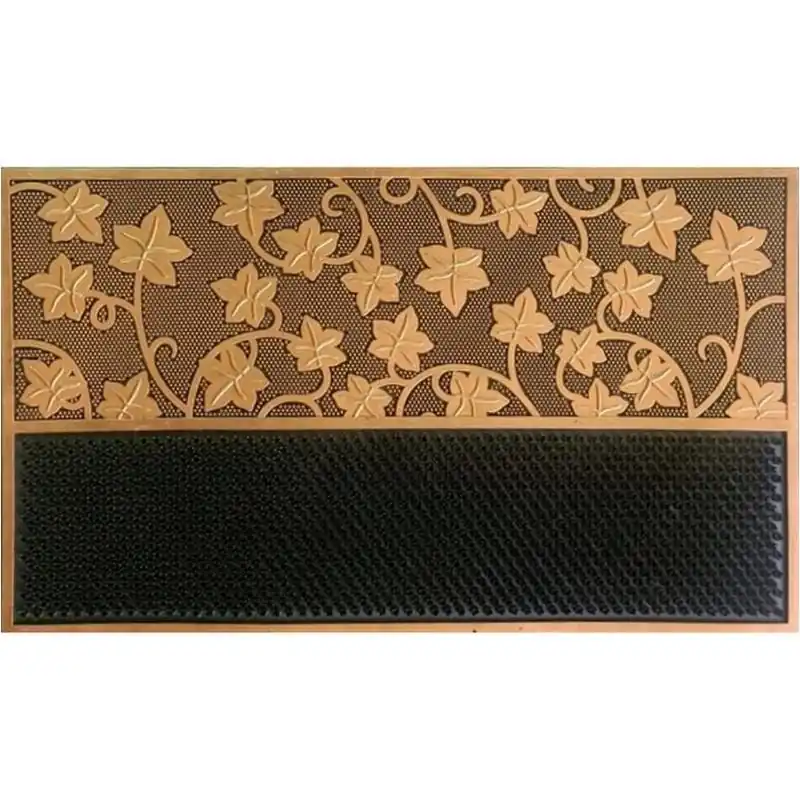 Direct Home Textiles 30" X 18" Black & Brown Outdoor Rubber Door Mat