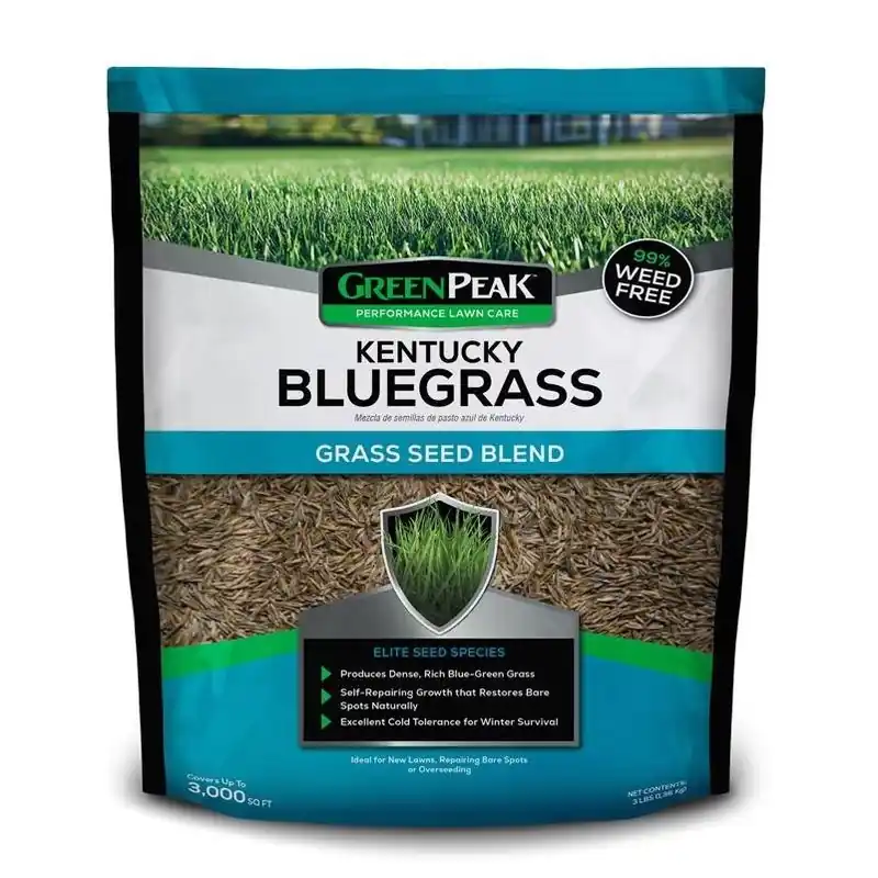 GreenPeak Kentucky Bluegrass Seed – Sun & Shade, 3‑lb Bag