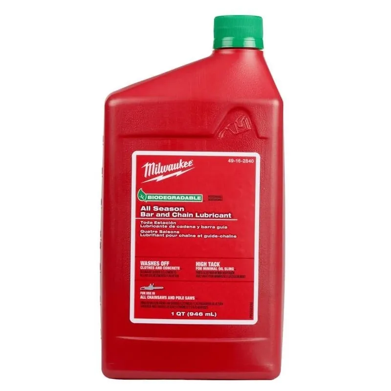 Milwaukee Biodegradable Bar & Chain Oil – 1 qt Eco‑Friendly Lubricant