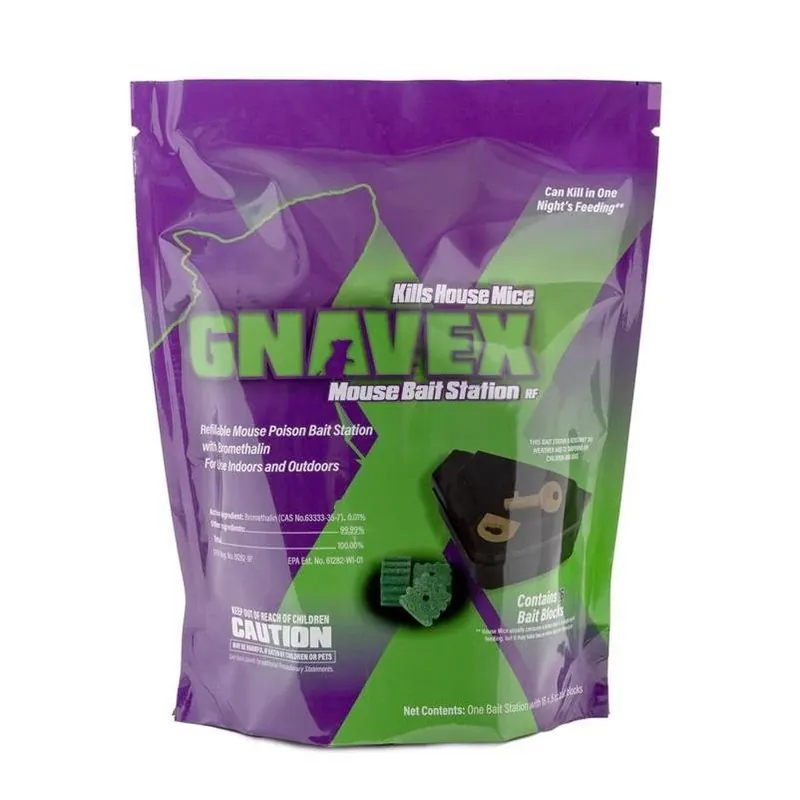 Gnavex Green Mouse Bait Station – Single‑Feed Bromethalin Rodent Control