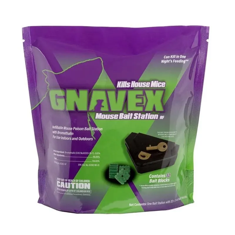 Gnavex Green Mouse Bait Station – Single‑Feed Bromethalin Rodent Control