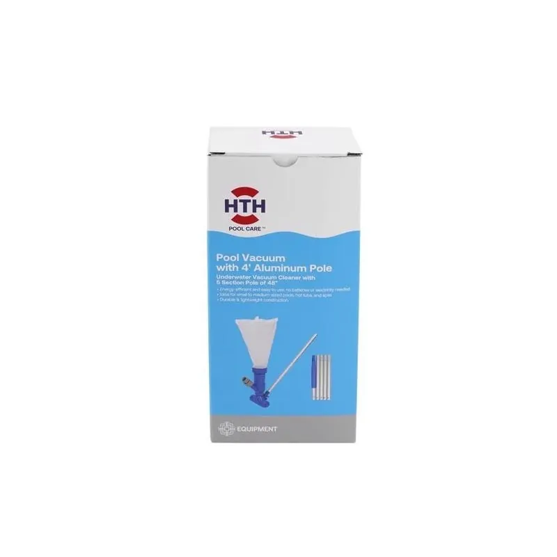 HTH Submersible Pool Vacuum – Compact 3.9" × 12.4" × 7.3" With 4‑ft Handle