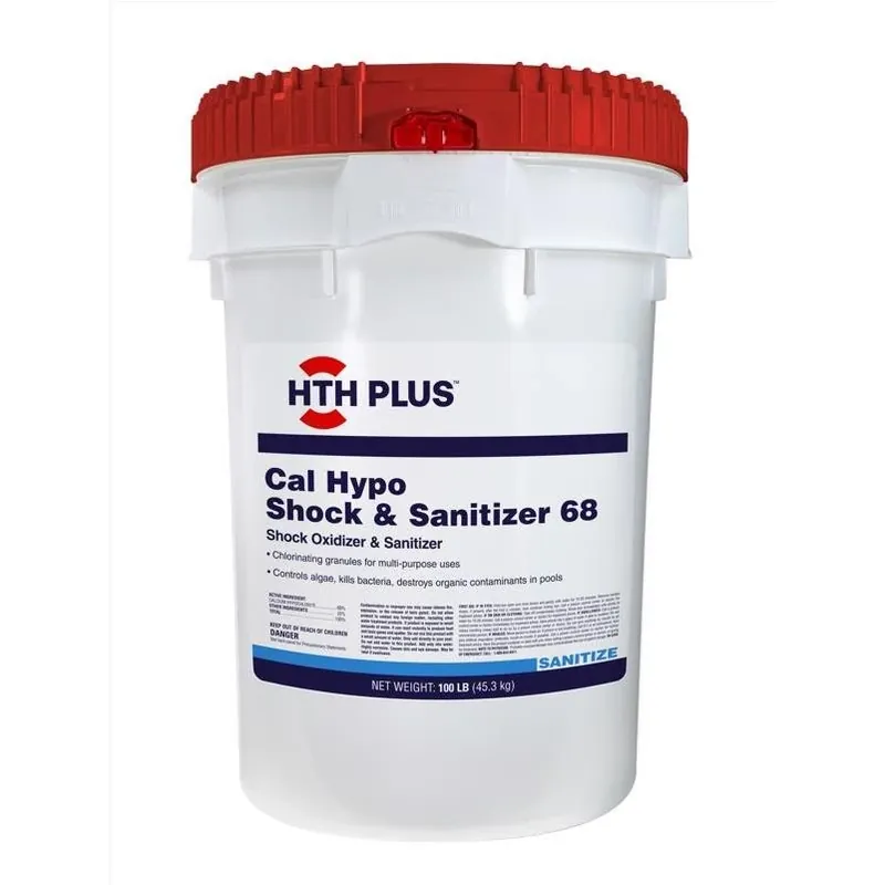 HTH Plus 100‑lb Granular Cal‑Shock Pool Chlorine Shock Treatment