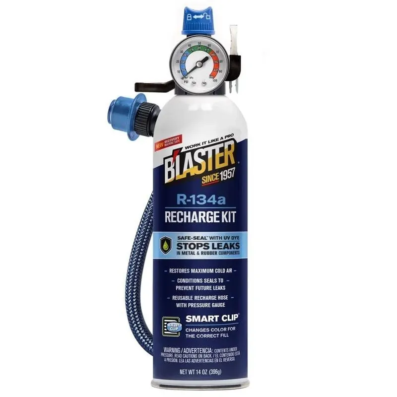 Blaster BLA340A R134a Air Conditioning Recharge Kit – 14 oz Can With Charging Hose