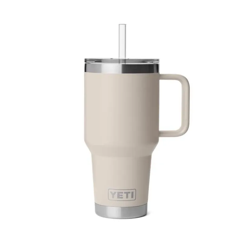 YETI 35‑oz Cape Taupe Stainless‑Steel Straw Mug – BPA‑Free, Dishwasher‑Safe