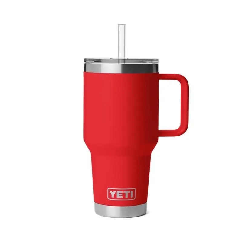 YETI Rambler 35‑oz Rescue Red Insulated Straw Mug – BPA‑Free & Dishwasher Safe