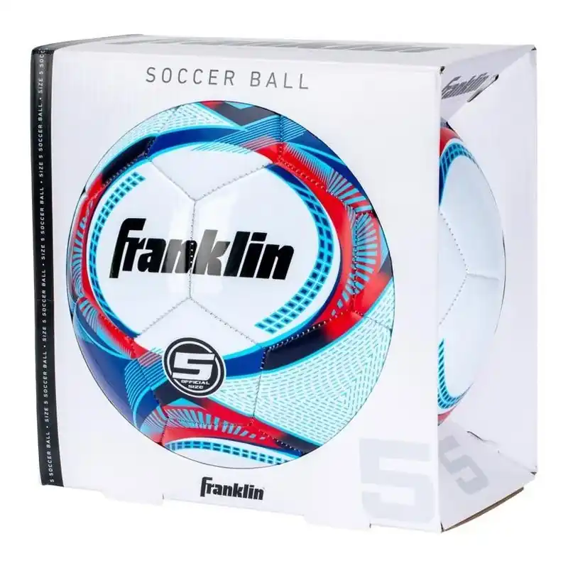 Franklin F-1000 Synthetic Leather Soccer Ball – Assorted Colors, Size 5
