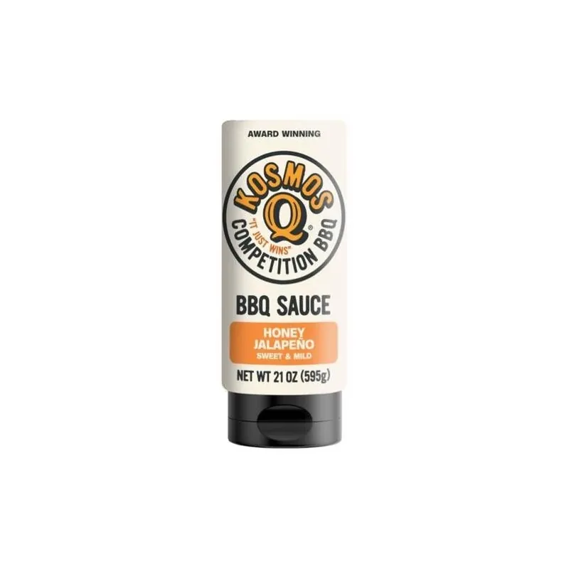 Kosmos Q Sweet & Spicy Honey Jalapeño BBQ Sauce – 21 Oz