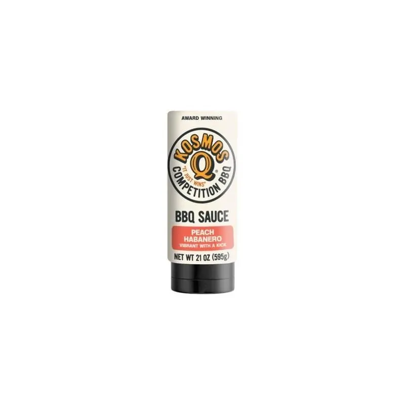 Kosmos Q Peach‑Habanero Barbecue Glaze – 21 oz Bottle