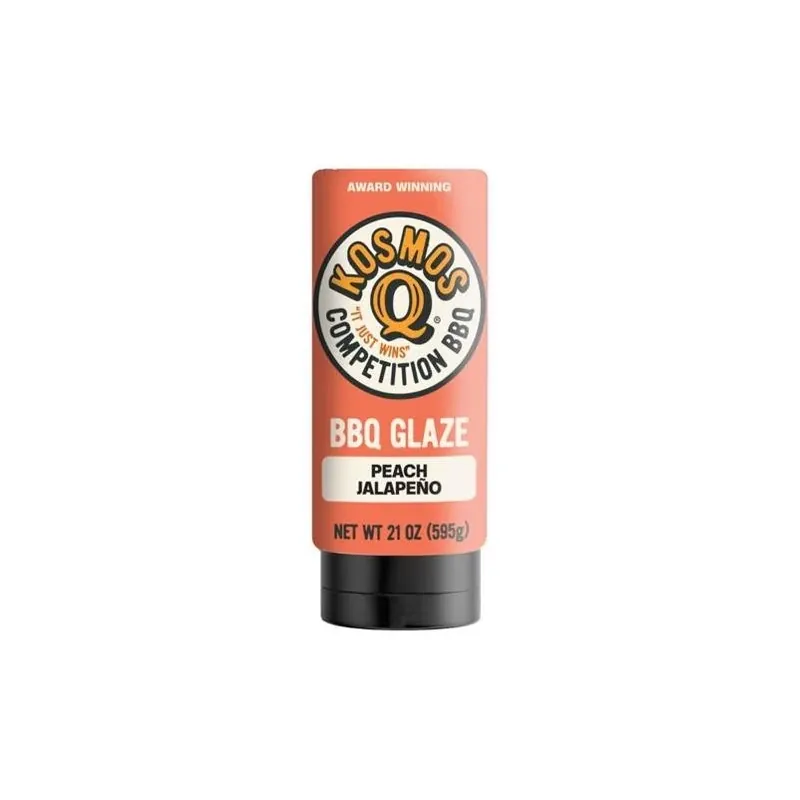 Kosmos Q Spicy Peach BBQ Glaze – 21 oz Bottle