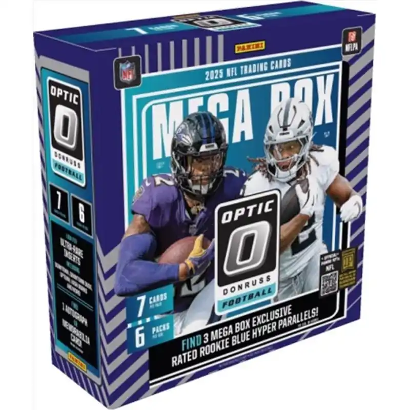 Panini 2025 Donruss Optic Football Mega Box – Premium Trading Card Collection