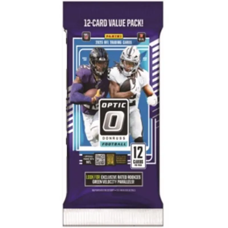 Panini 2025 Donruss Optic Football Fat Pack Trading Cards – Premium Collector’s Set