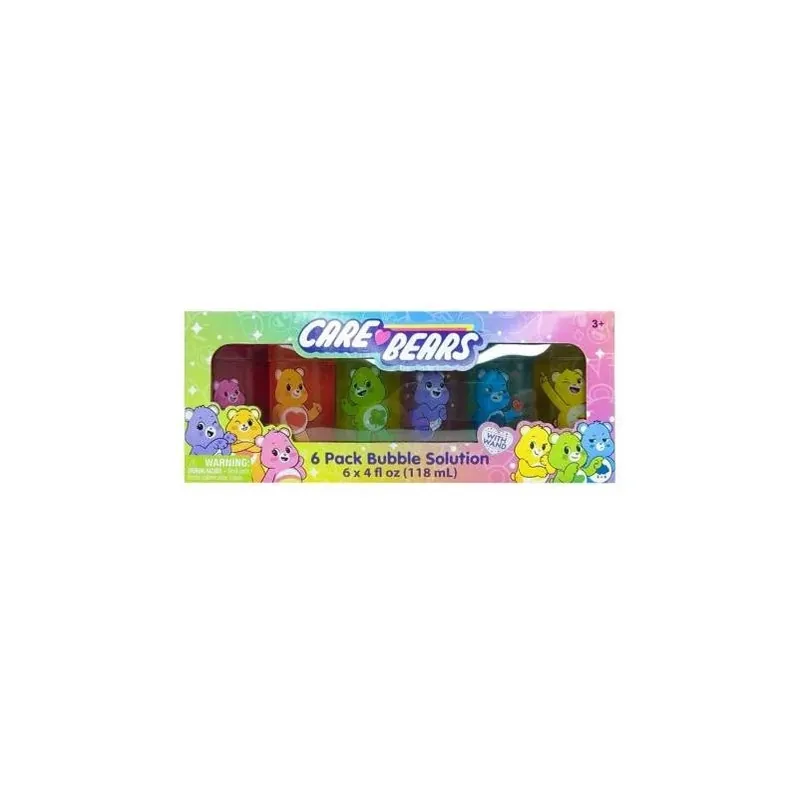 Sunny Days Care Bears Bubble Maker Set – 6‑Pack Kids Bubble Solution Kit
