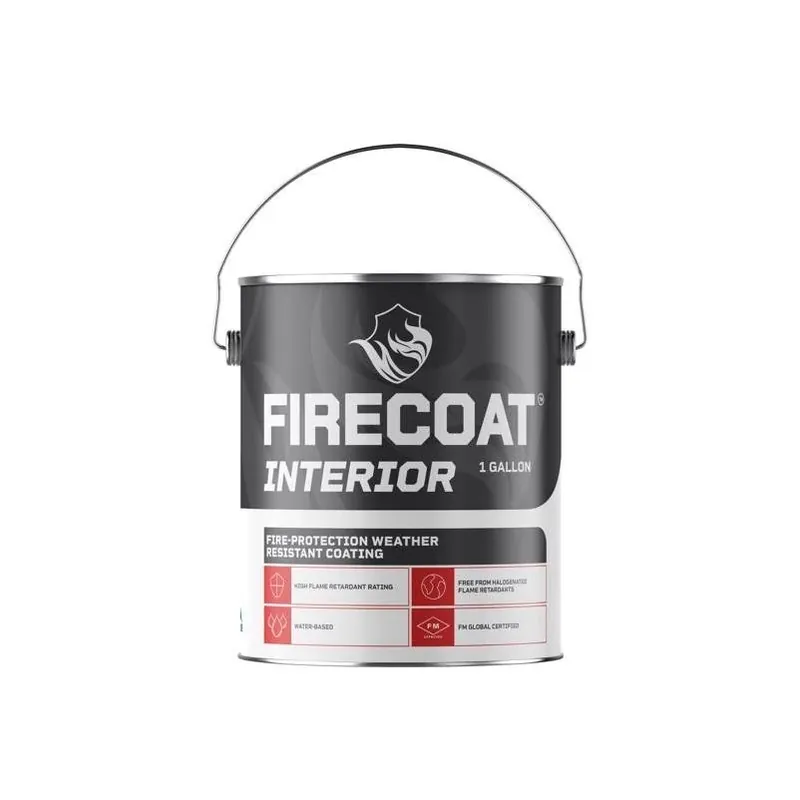 Firecoat Acrylic Fire‑Retardant Flat White Paint – 1 Gal