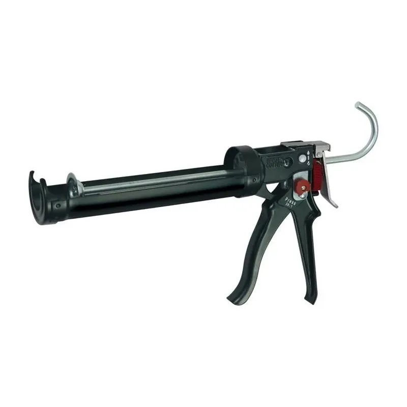 ATC Pro 10‑in‑1 Aluminum‑Steel Drip‑Free Caulking Gun – Black/Red