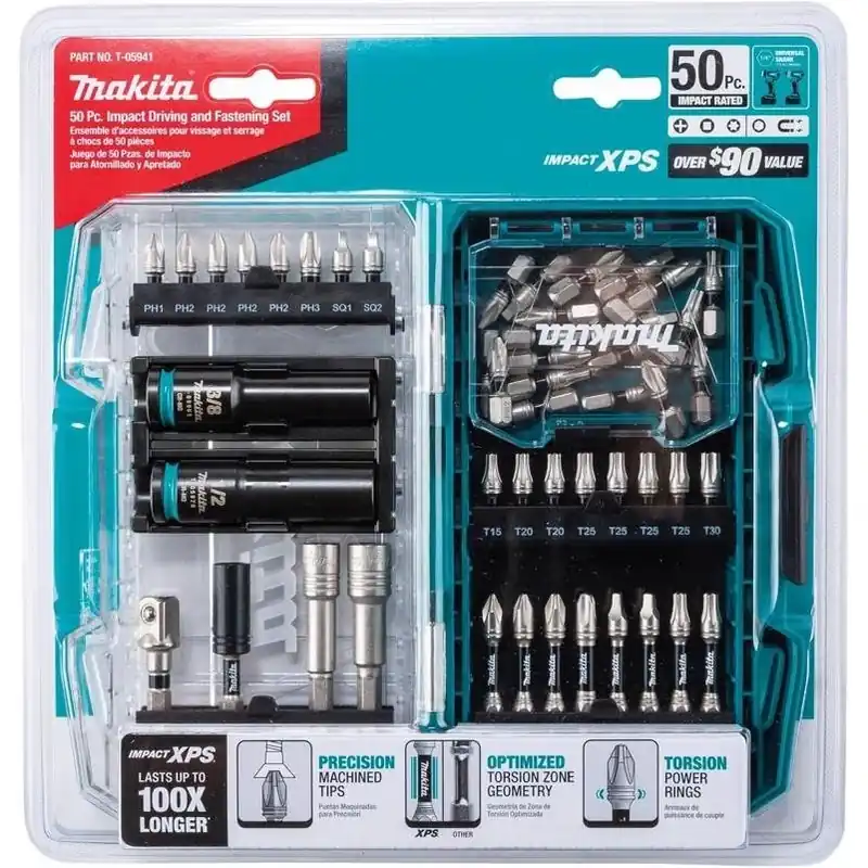 Makita Impact XPS Hex Combo Bit Set – Magnetic 1/4‑in Hex Drive In Protective Case