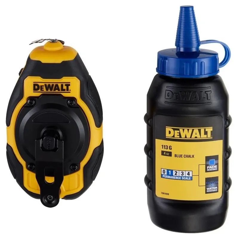 DeWalt Blue Compact 50‑ft Braided Chalk Line Reel Kit