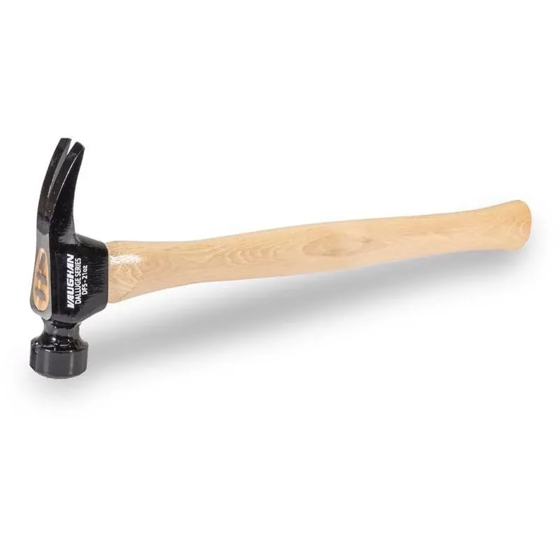 Vaughan Dalluge 21‑oz Straight‑Claw Hammer With 18‑in. Hickory Handle – Milled Face