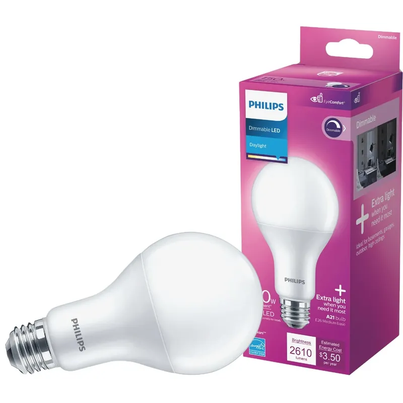 150w Equivalent Daylight A21 Medium Dimmable Led Light Bulb - 29w, 2610 Lumens