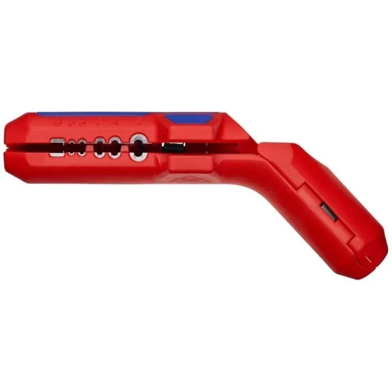 Knipex 5.25" Insulated Wire Stripper With Lock‑able Grip – Red