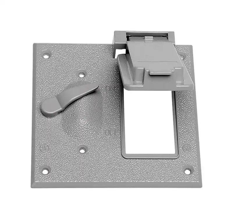 Sigma Engineered Solutions Square Metal 2 Gang Combination Box Cover For Wet Locations