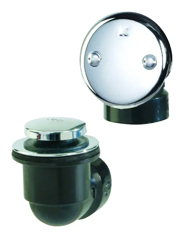 Foot Lok Stop 1-1/2 In. Diameter Chrome Plastic Bath Drain