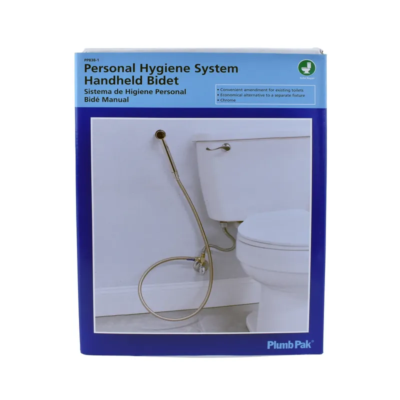 High Efficiency Chrome Handheld Bidet System With Hose And Adapter