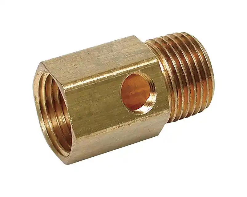 Gold‑Finished Brass Pipe Adapter – UL‑Listed High‑Temp Connector