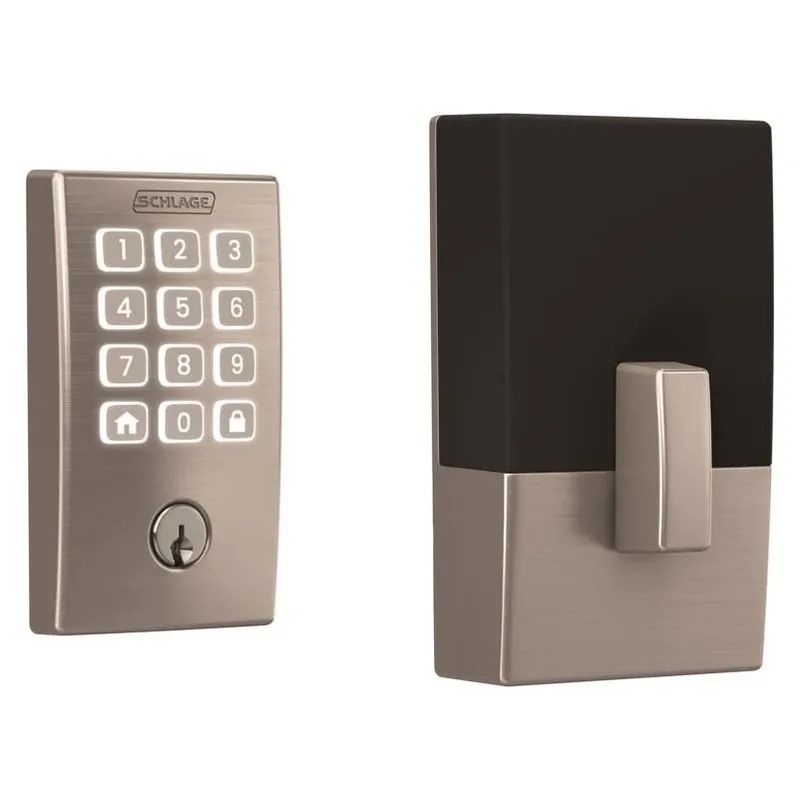 Schlage Arrive Wi‑Fi Deadbolt – Satin Nickel Steel With Century Trim