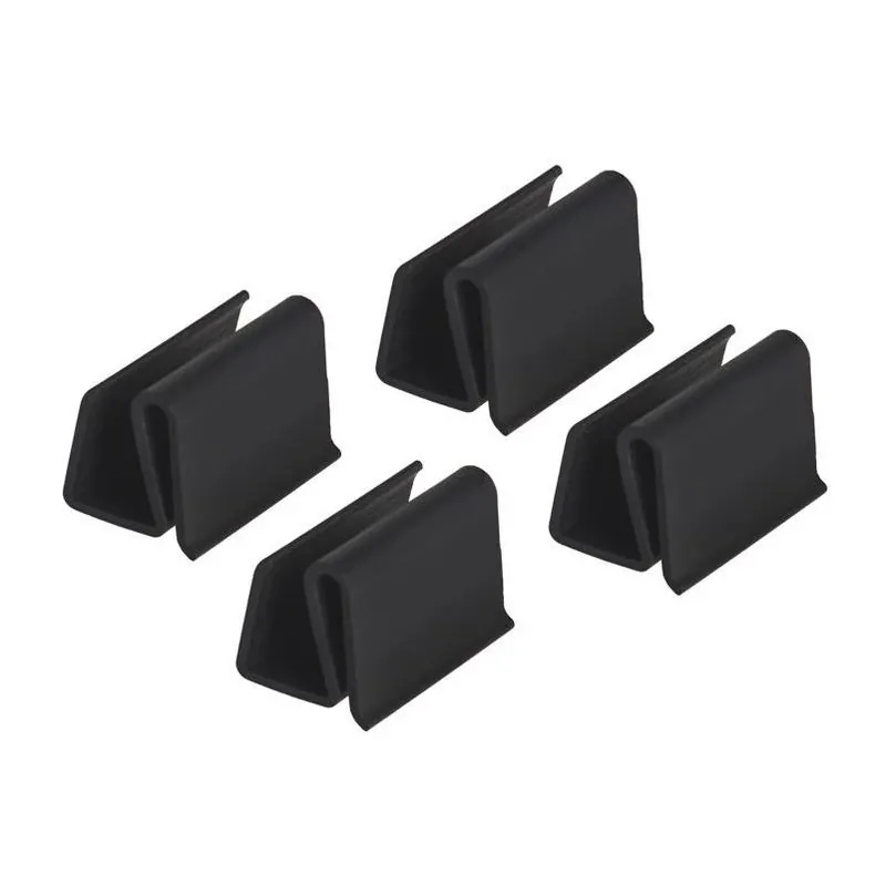 M‑D Black Vinyl Retainer Clip – 7/16" Frame, 4‑Pack