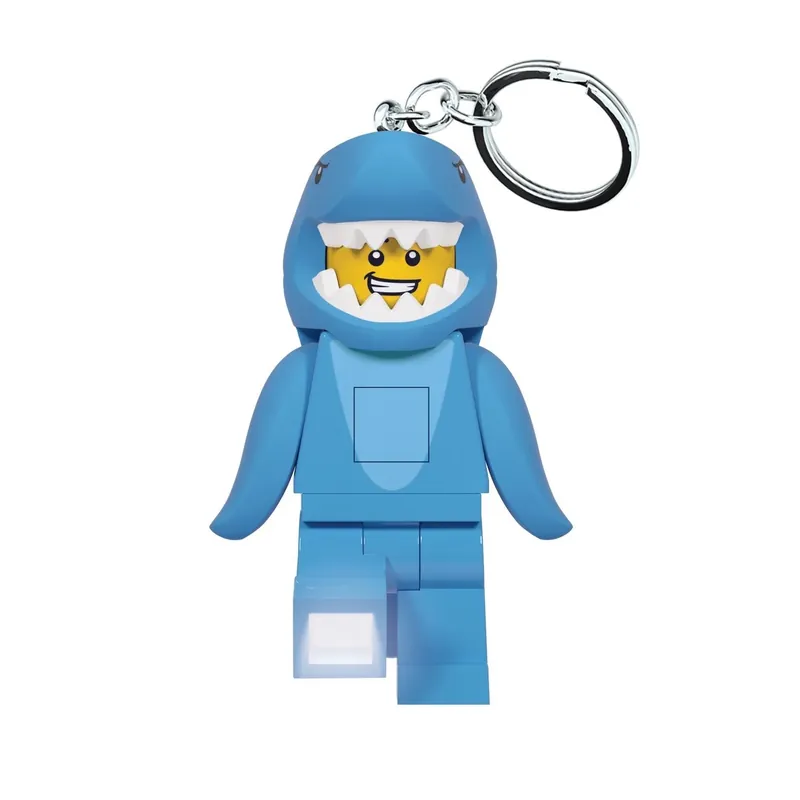 Lego Classic Shark Suit Guy Keychain Light With Led Feet 3 Inches