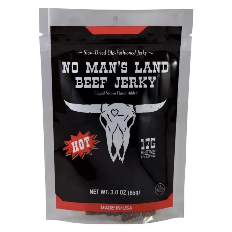 No Man‘s Land Spicy Beef Jerky – 3 Oz High-Protein Snack