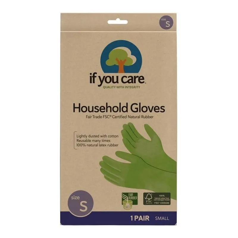 If You Care Green Small Latex Household Gloves – Durable Rubber Hand Protection