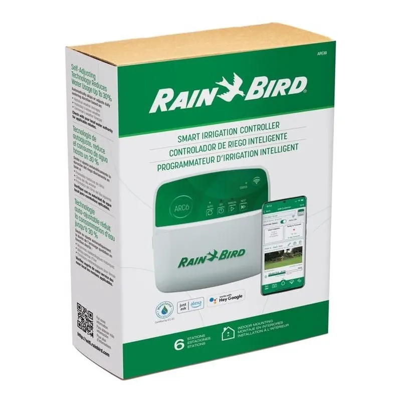 Rain Bird ARC6 Smart Irrigation Controller – 6‑Station, 3‑Program, 12‑Start Times