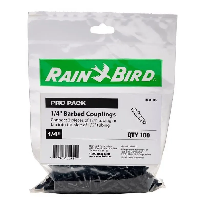 Rain Bird 1/4" Barbed Drip Irrigation Connector – Single Pack